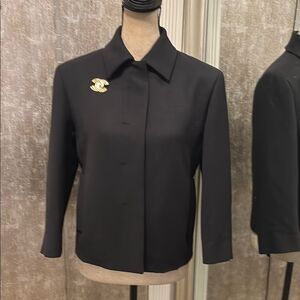 Donna Karan  signature Black 100% wool Jacket , US4